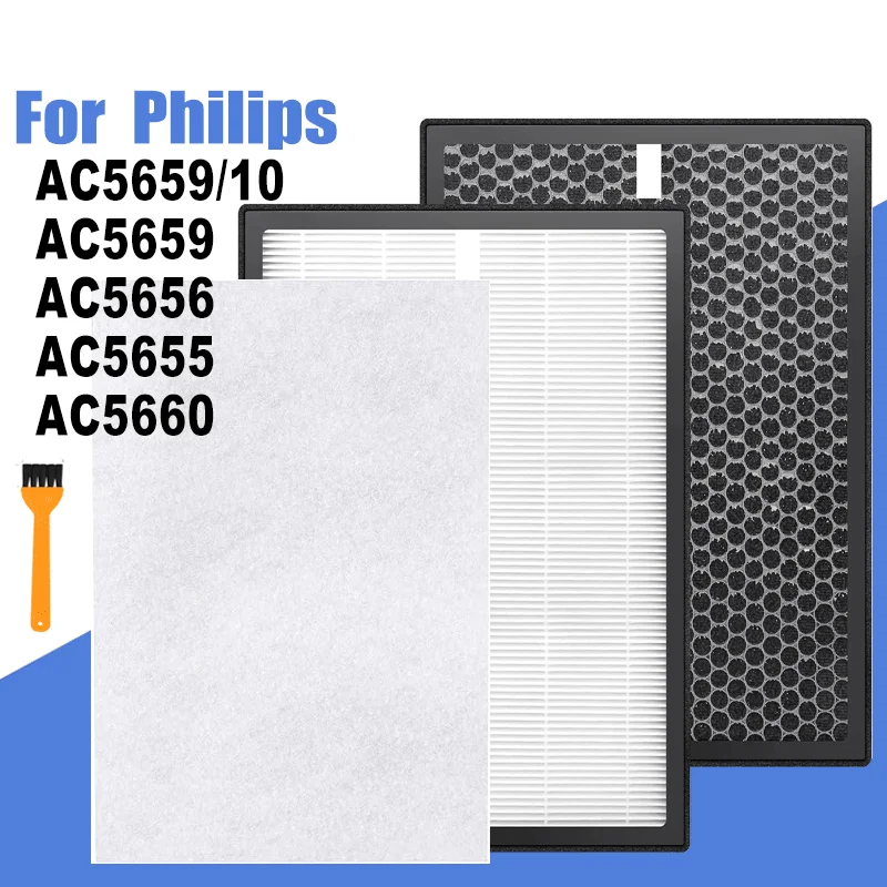 H13 Hepa Activated Carbon Deodorizing Filter FY5185 FY5182 for Philips Air Purifier AC5659/10 AC5659 AC5656 AC5655 AC5660