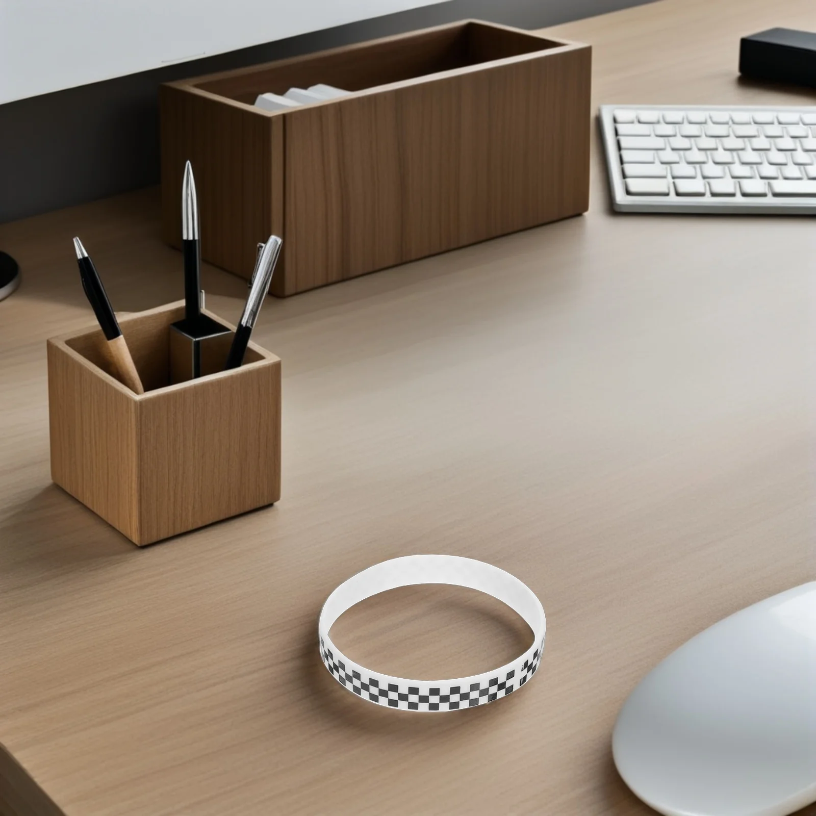 

40Pcs Silicone Checkered Wristbands Black White Plaid Pattern Racing Theme Bracelets Comfortable Fit for Concerts Festivals and