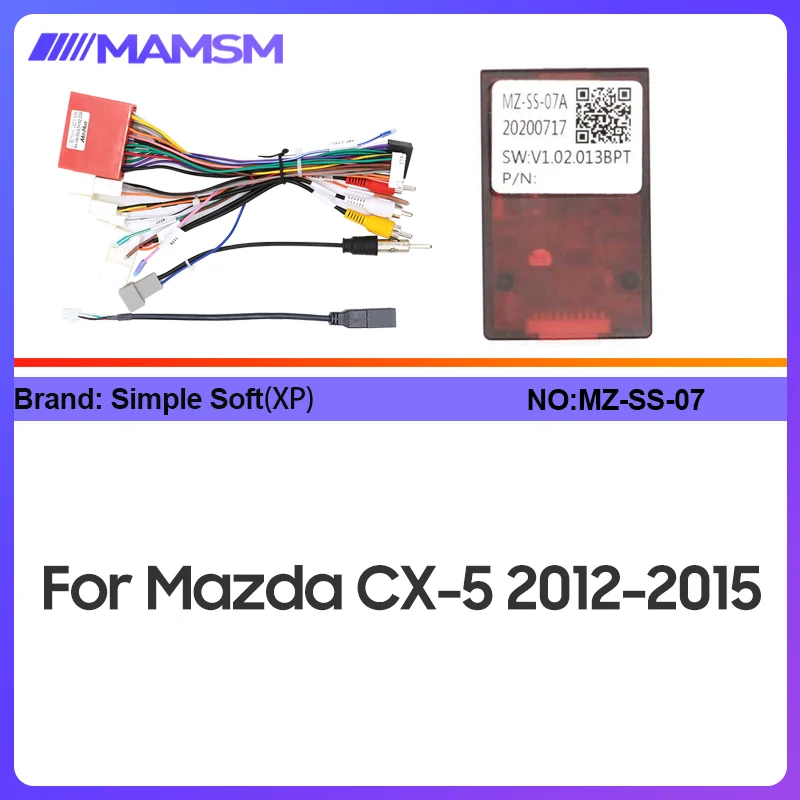 

MAMSM Android Car Radio Power Cable Harness Can bus Box Adaptor Fit For Mazda CX-5 2012 -2015 Multimedia MP5 Stereo Head Unit