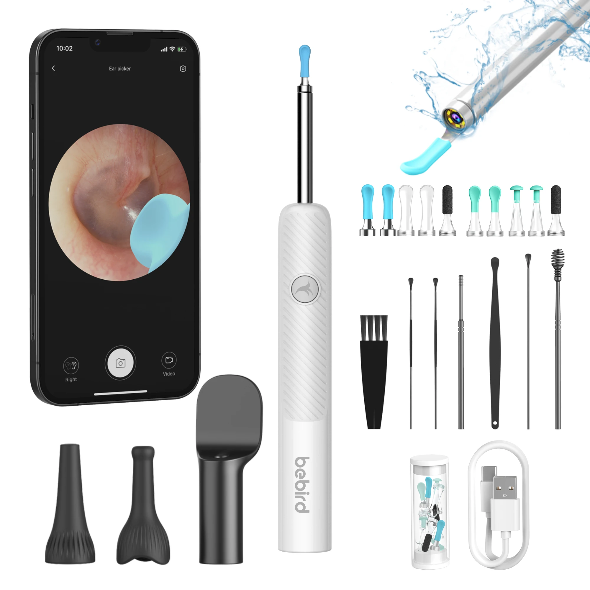 Bebird R3 Smart Visual Ear Sticks Endoscope 300W High Precision Earpick Mini Camera Otoscope Personal Health Care Ear Cleaner