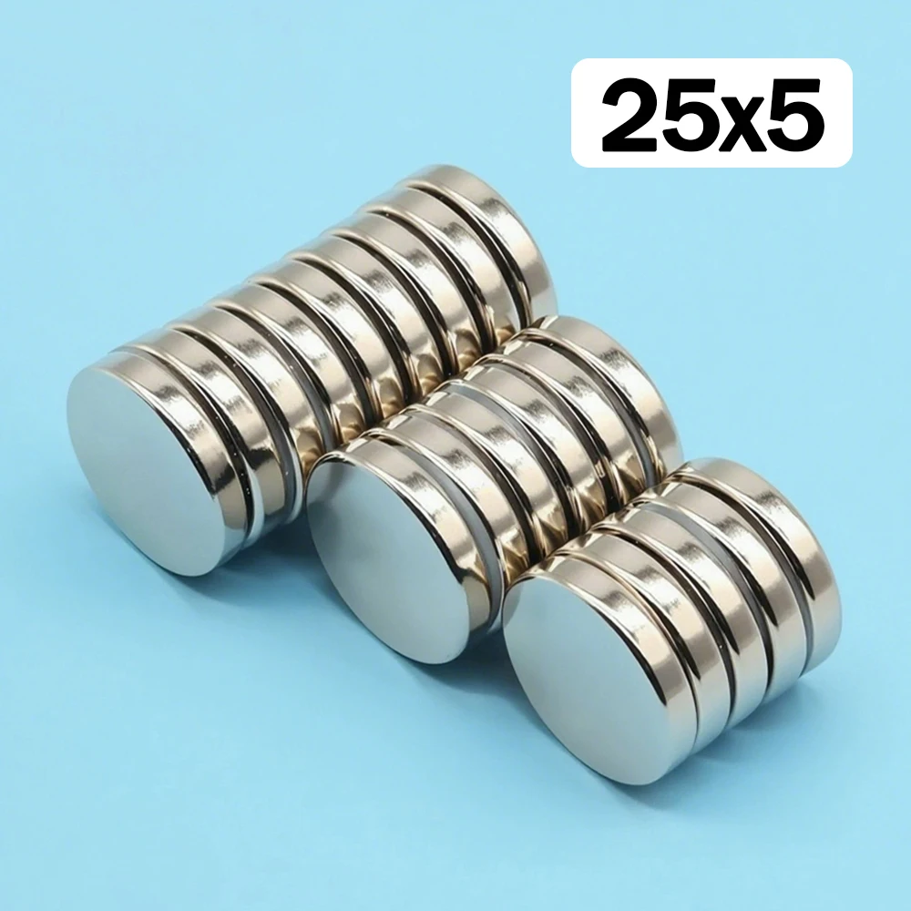 Neodymium Magnet 25x5mm Square Extra Strong Reusable Sticky Firmly Office Organizer Home Storage Tool Fixing