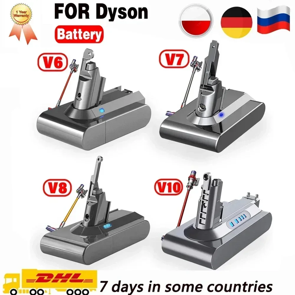 

Запасная батарея 8,0 Ач для пылесоса Dyson V6 V7 V8 V10 Series SV12 DC62 SV11 sv10