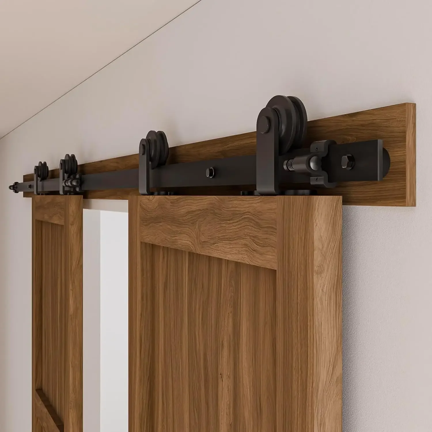 12FT Sliding Barn Door Hardware Kit, Heavy Duty, Smoothly and Silently, Easy to Install, Fit 36