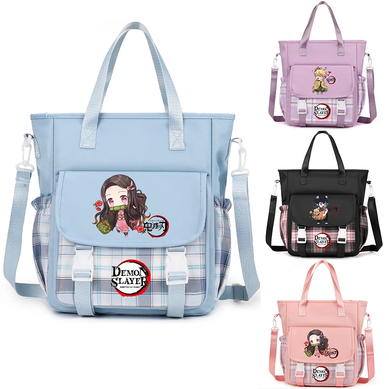 Anime Demon Slayer Messenger Bag Shoulder Bag for Teenager Girl Boy Back To School Bag Men Women Crossbody Bag Rucksack