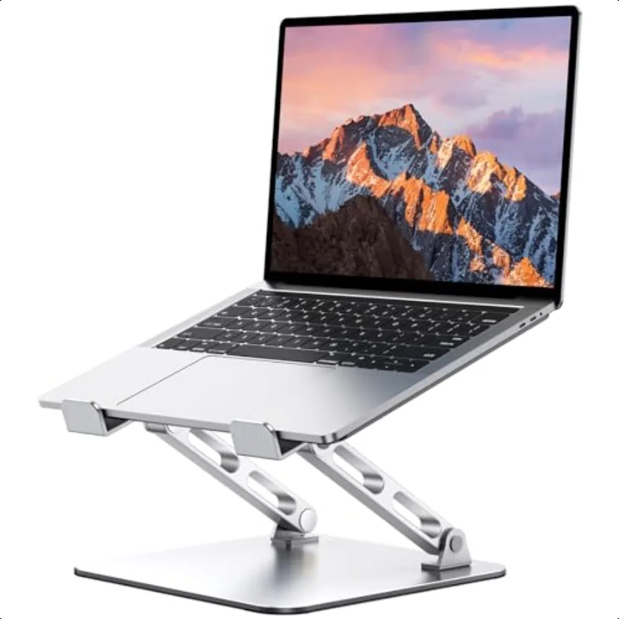 Ergonomic Laptop Stand DualBar port Height Adjustable Laptop Riser Holder for Desk Ventilated Portable Computer Notebook Stand