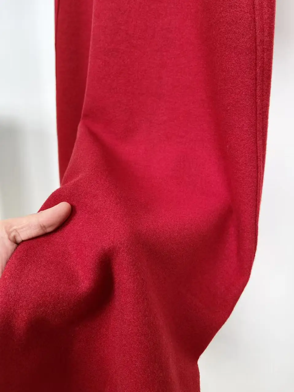 2025 novo high-end engrossado vaca veludo calças de perna larga feminina solta foice calças casuais