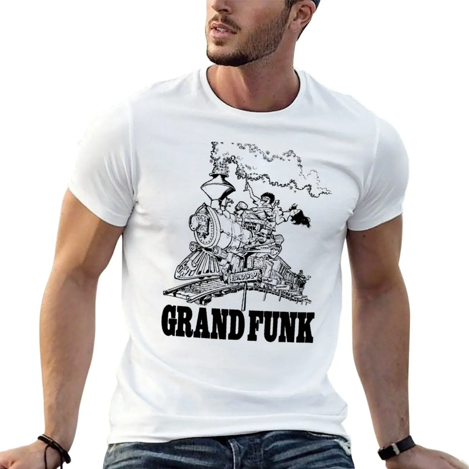 

man T-Shirt FUNK for pack RAILROAD t shirts white shirts designer GRAND t