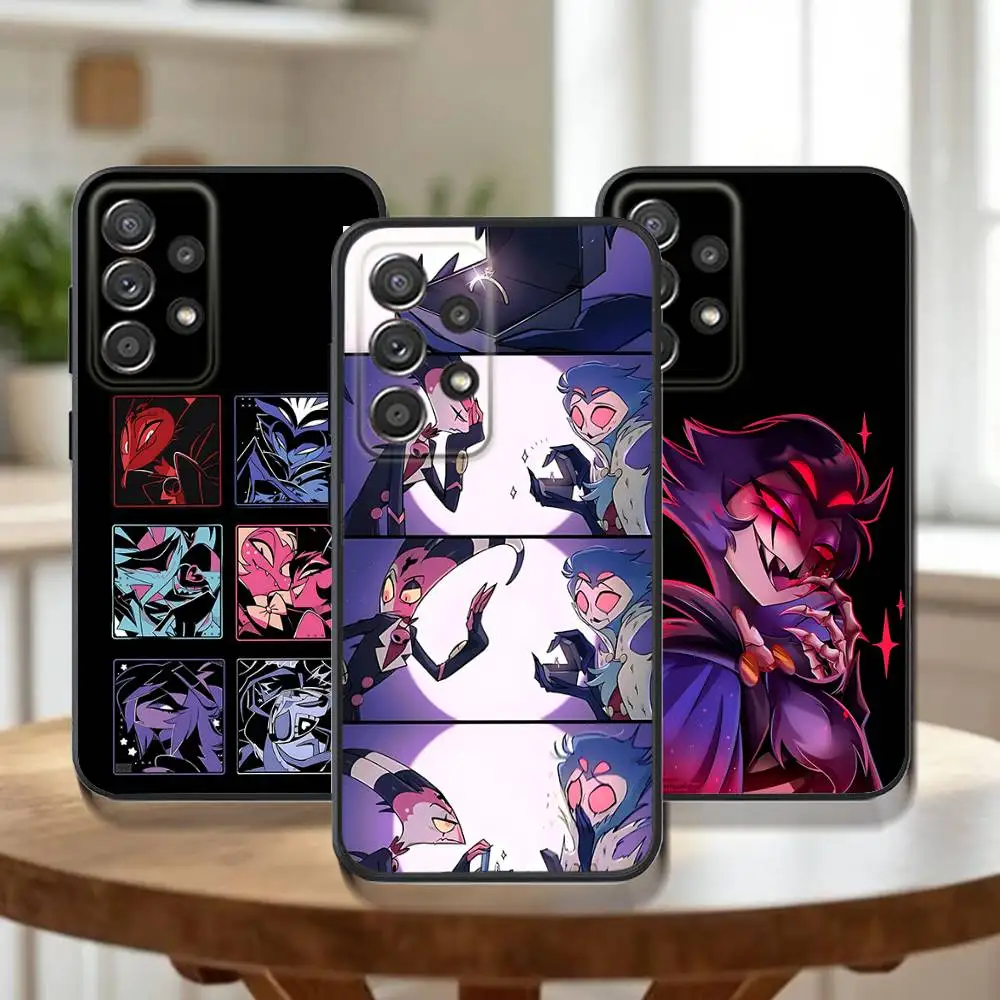 

S-Stolas Cartoon Phone Case For Samsung Galaxy A73,31,32,72,41,53,52,71,22,5G,Note,J7,8,9 Soft Black Cover