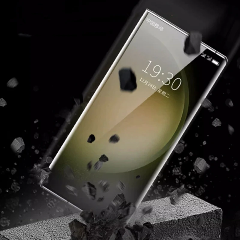 Protector de pantalla con pegamento completo para Samsung Galaxy S23 S24 S25 S22 S21 S20 Note 20 Ultra S10 Plus, película cerámica curvada, no de vidrio, 2 uds.