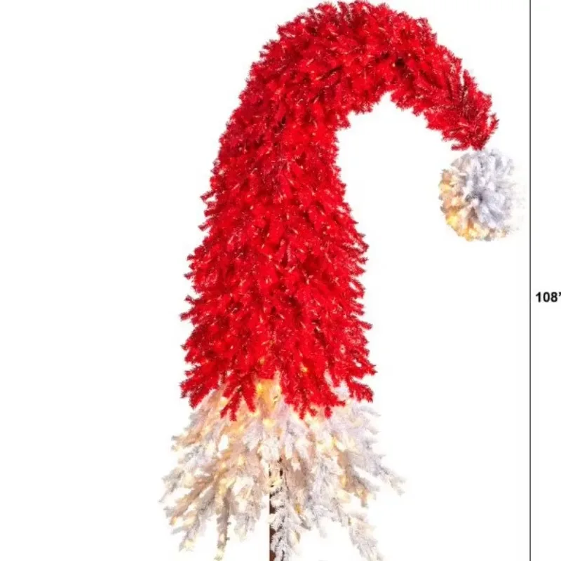 

Two-tone crooked-necked Christmas tree stand with refraction decoration party