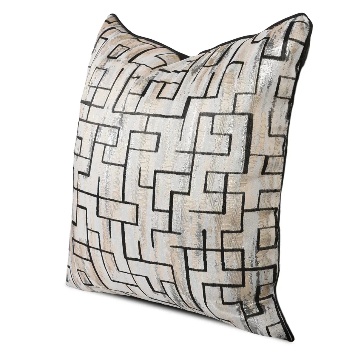 Modern Fashion Geometric Gray Black Pillow Cover Bedding Throw Cushion Cover 45x45cm 1 Piece Pack