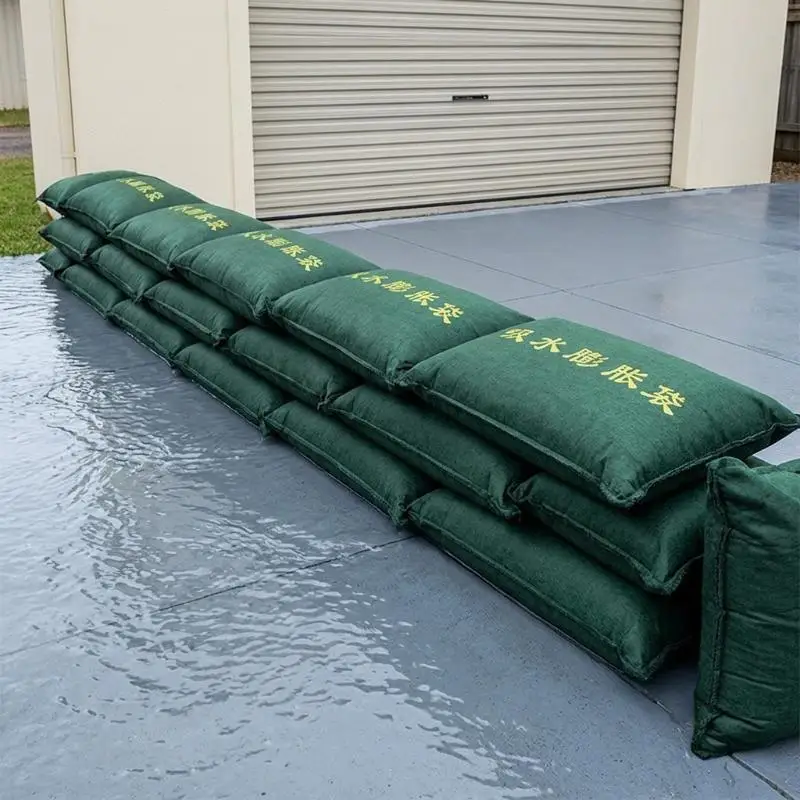 Quick Expand Self Inflating Water Absorbing Flood Control Bag, Flood Barrier Sandbag for Door Basement Garage Water Blocking