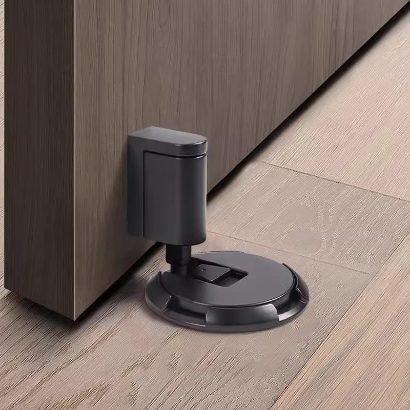 Heavy Duty Magnetic Door Stopper Mechanical Door Stop Adjustable Door Holder Non-punch Sticker Furniture Door Hardware