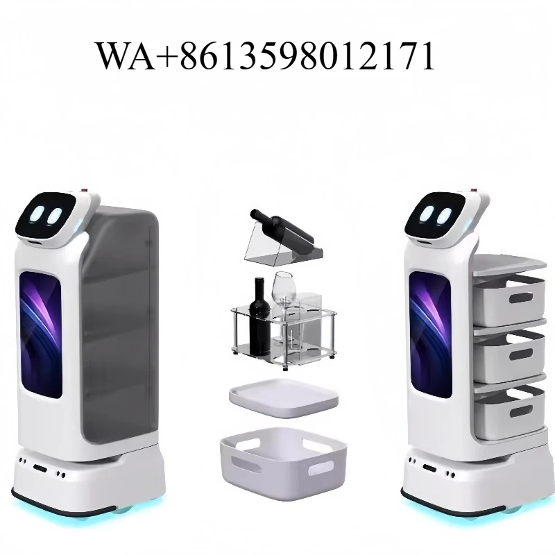 

Custom Plastic Shell Smart Humanoid Robot Intelligent Meal Delivery For Restaurant