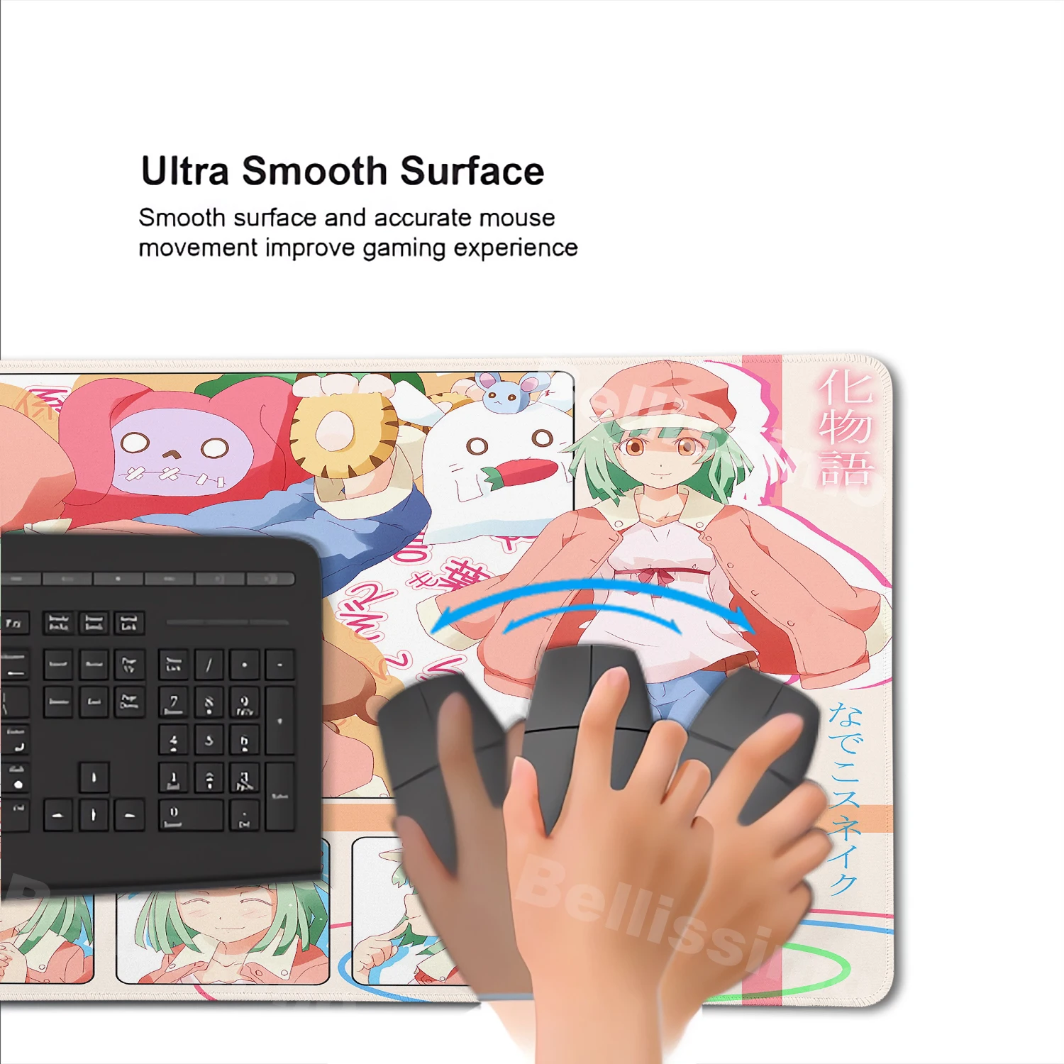 XXL Mousepad M Monogatari Mouse Pad Gaming Accessories Keyboard Pad Anime Ononoki Yotsugi Mat Large Computer Keyboard Table Mat