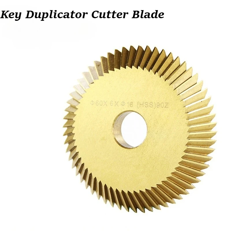 90 Teeth HSS Key Cutter  Single Side Saw Blade 60x6x16mm Key Copy Machine Cutting Wheel Fit 238BS 2AS Key Duplicator Machine 1PC