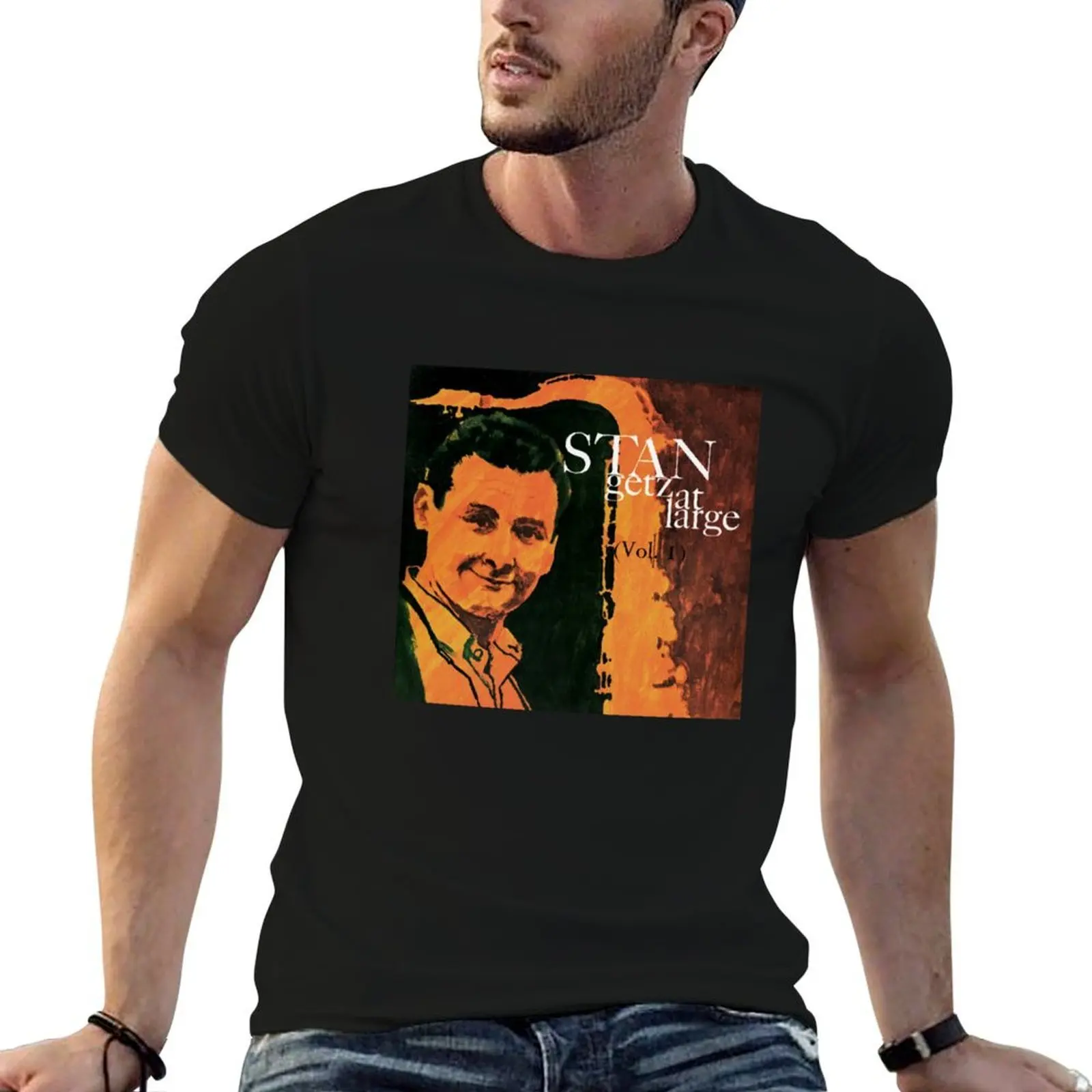 STAN GETZ - AT LARGE (VOL. 1) (1961) T-Shirt oversized plain black t-shirts for men