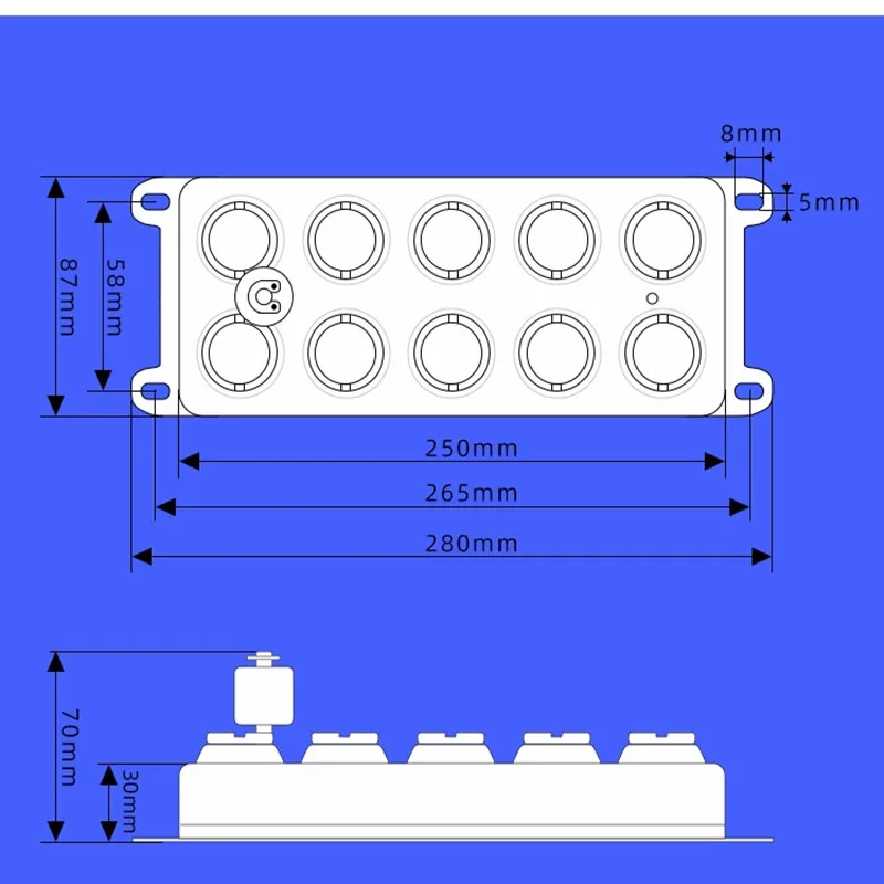 Industrie-luftbefeuchter DC48V Ultraschall Nebel Nebel Maker Maschine Mit Adjustble Nebel Volumen Regler 110V 220V Netzteil