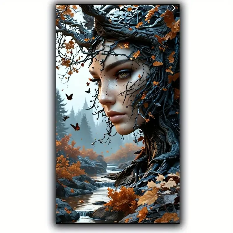 5D Diy Diamond Painting Kits New Collection Fantasy Tree Woman Landscape Full Square Round Mosaic Embroidery Picture Wall Decor