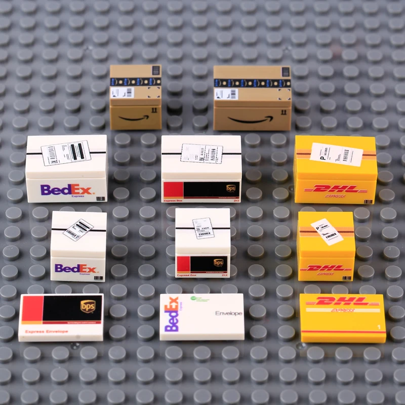 MOC シティハウス配送ボックスビルディングブロックストリートビューパッケージ郵便メールボックス手紙 DIY プリントレンガ友人おもちゃギフト