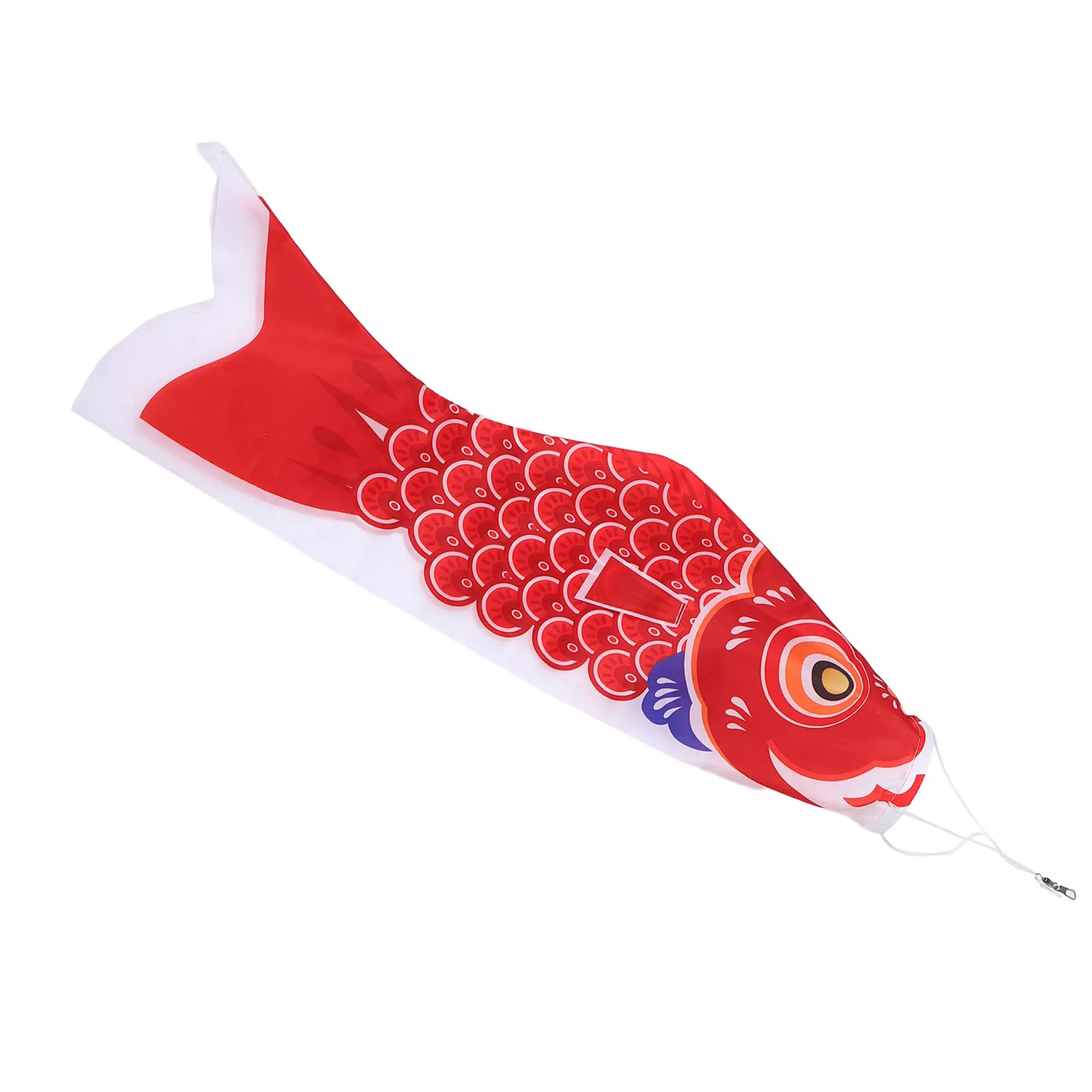 

Japanese Carp Flag Windsock 39 Inch Red Koinobori Banner Fish Streamer Outdoor Garden Decoration Traditional Japanese Fish Flag