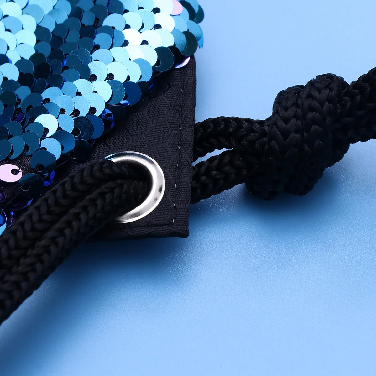 Mochila de lantejoulas de cor dupla para mulheres bolsa de cordão brilhante grande capacidade moda casual uso diário viagem caminhadas acampamento