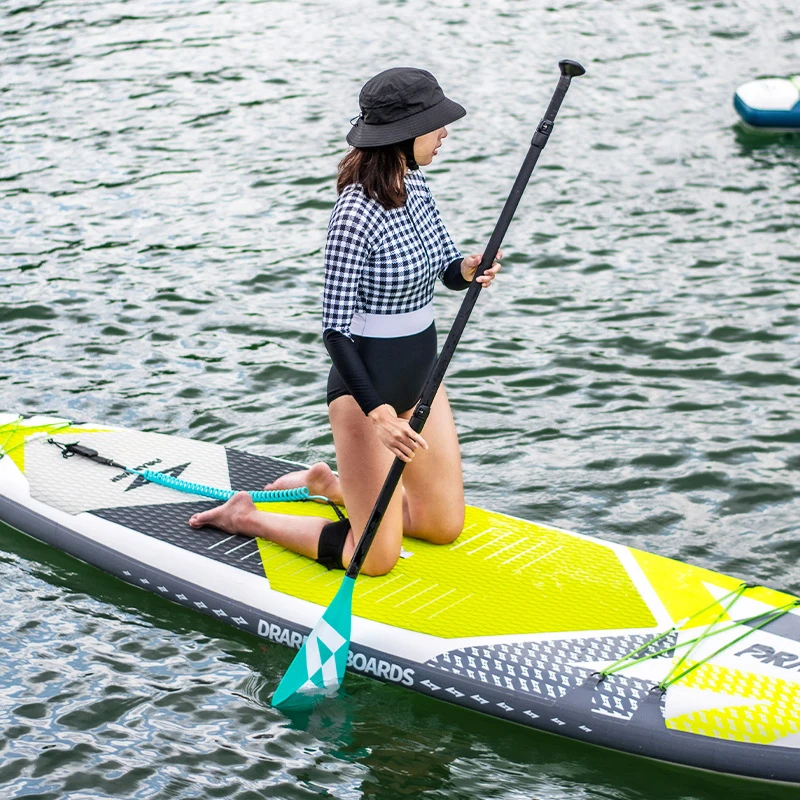 DAMA-Tabla de Paddle inflable impermeable para adultos, accesorio de pesca acuática de estilo de pie con accesorios, SUP 12-16PSI, 330L, 350x81x15cm