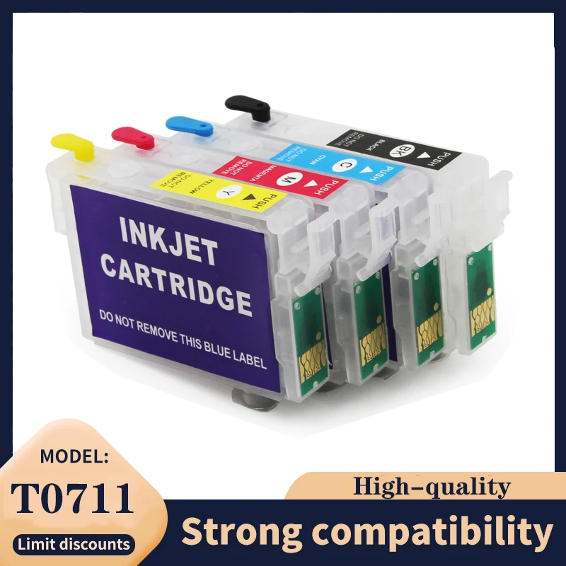 71 T0711 T0715 ARC Chip Refillable Ink Cartridge For EPSON Stylus SX610FW SX600FW BX600FW BX610FW B40W BX300F BX300FW BX31FN