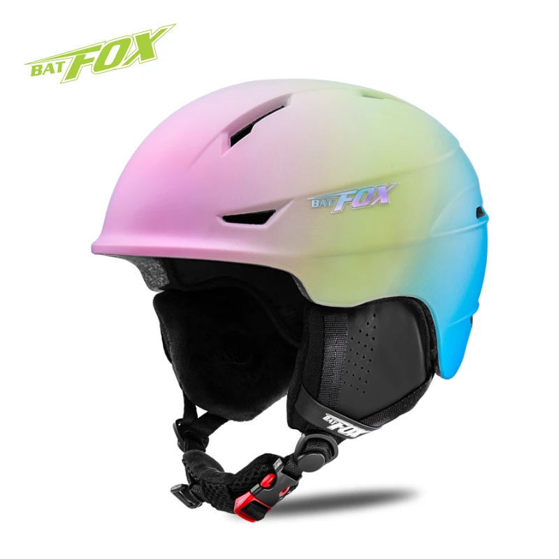 BATFOX Skiing helmet casque ski CE Certified Safe Fashion glitz Outdoor sport PC Shell+EPS Foam Snowboard helmet adult and women