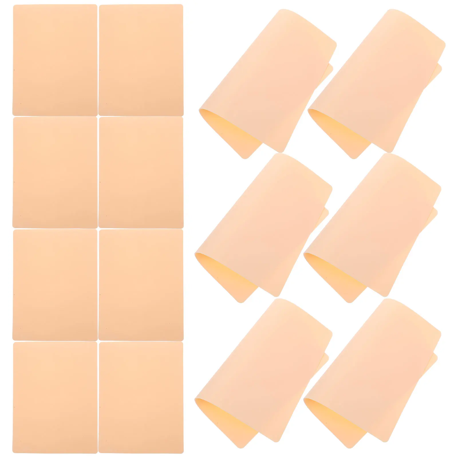 

15pcs Silicone Practice Tattooing Skin Skin Fake for Makeup Supply Reusable Portable Embroidery Training Tool