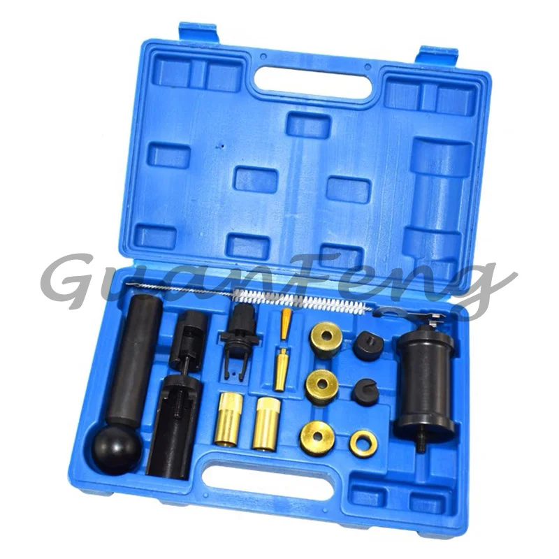 18-Piece Set of Special Tools for Removing Fuel Injector Slide Hammer Puller T10133