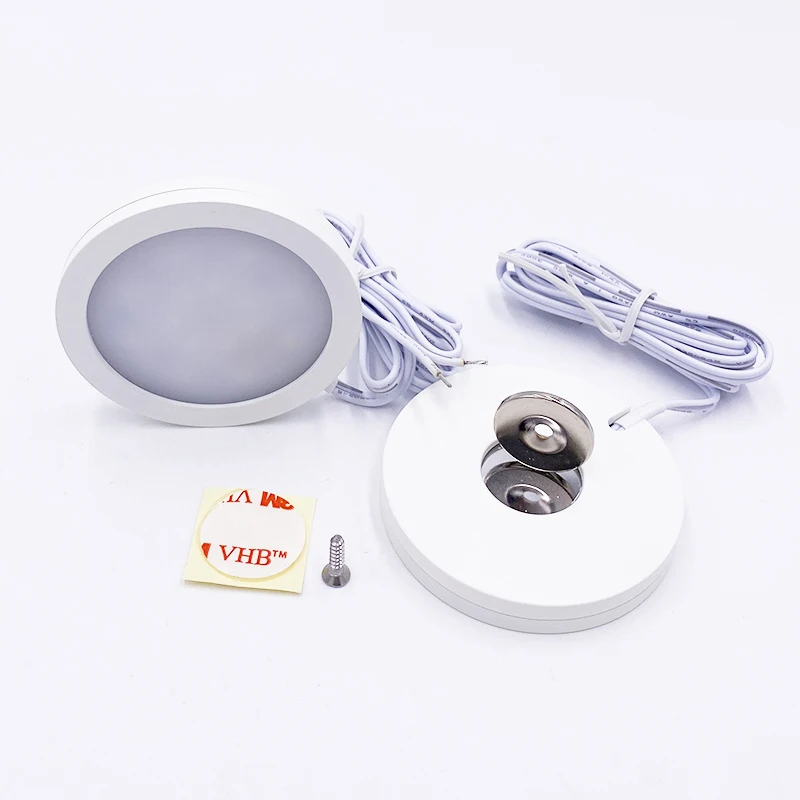 

4/6/8/10 pcs/pack LED Downlight 3W DC12V 24V Surface Mount Downlight with Magnet Round LED Panel Light Dimmable Spotlight RA90