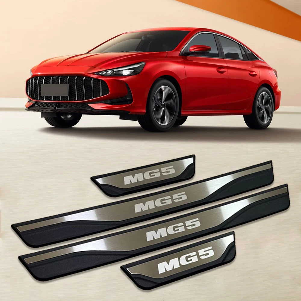 

Door Sill Scuff Plate Trim For MG 5 Auto Threshold Protection Car Accessories Welcome Pedal Styling Stickers 2023 2024 2025