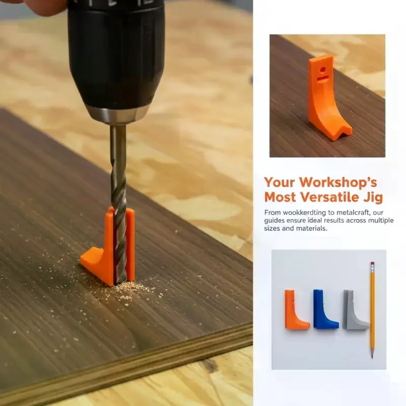 3 Pcs Durable PLA Drill Angle Guide With Accurate Positioning And Anti Slip Surface Perfect For Home Repair Woodworking Concrete