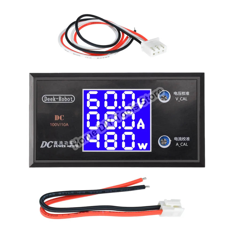 

DC0-500V 10A Digital Voltmeter Ammeter Wattmeter LCD Display Voltage Current Power Meter Volt Detector Regulator