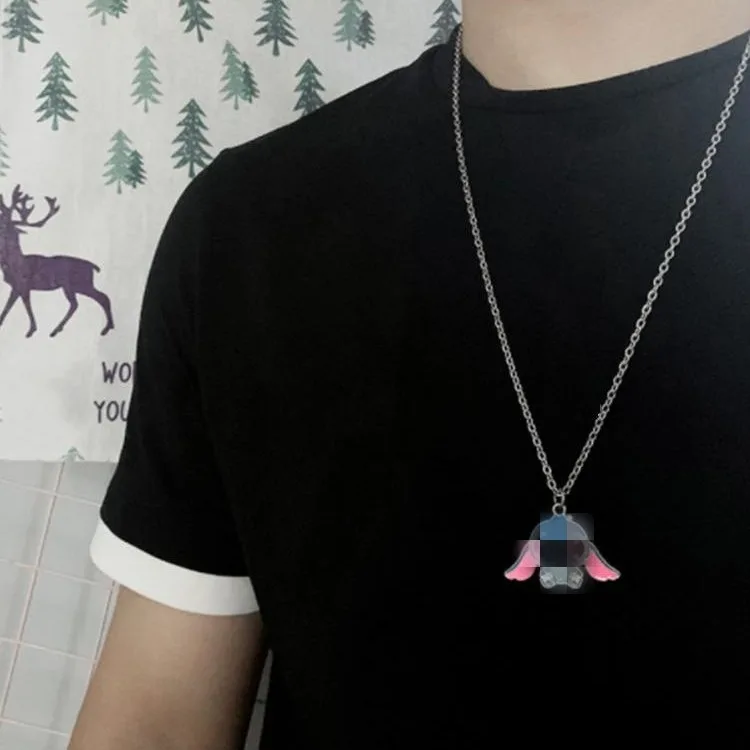 Disney 2pcs 1set Stitch Necklace for Men and Women Couple Cartoon Playful Cute Hip Hop Pendant Kawaii Gift