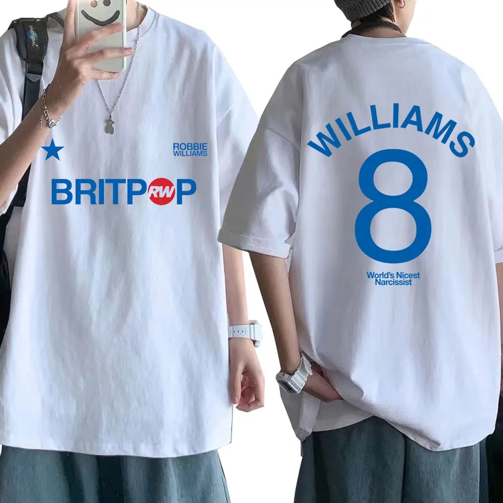 Robbie Williams Britprwp Tour 2026 T Shirts Men's Women Clothing Fashion Short Sleeve High Quality 100% Cotton Casual T-shirts