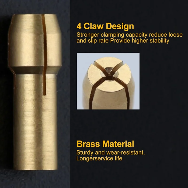 AC88-15PCS Drill Chuck Collet Set Rotary Collet Nuts Set 0.5-3.2Mm Shank Replacement 4486 Rotary Tool Change Chuck Accessory