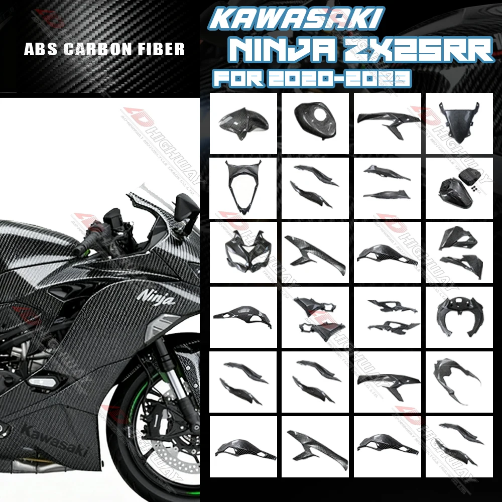 

ABS Carbon Fiber Pattern Fairing Kit For KAWASAKI zx25r 2020-2023 Ninja zx4rr Motorcycle Fender Frame Cover Fuel Tank Side Panel