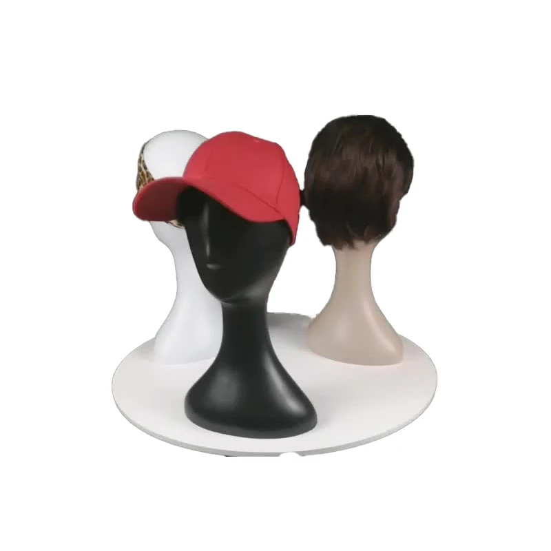 Pe ขาตั้งวิกผม Professional Stylist Props หัวจอแสดงผลเหมาะสําหรับวิกผม,หมวก,เครื่องประดับ,ผ้าพันคอและอุปกรณ์เสริม