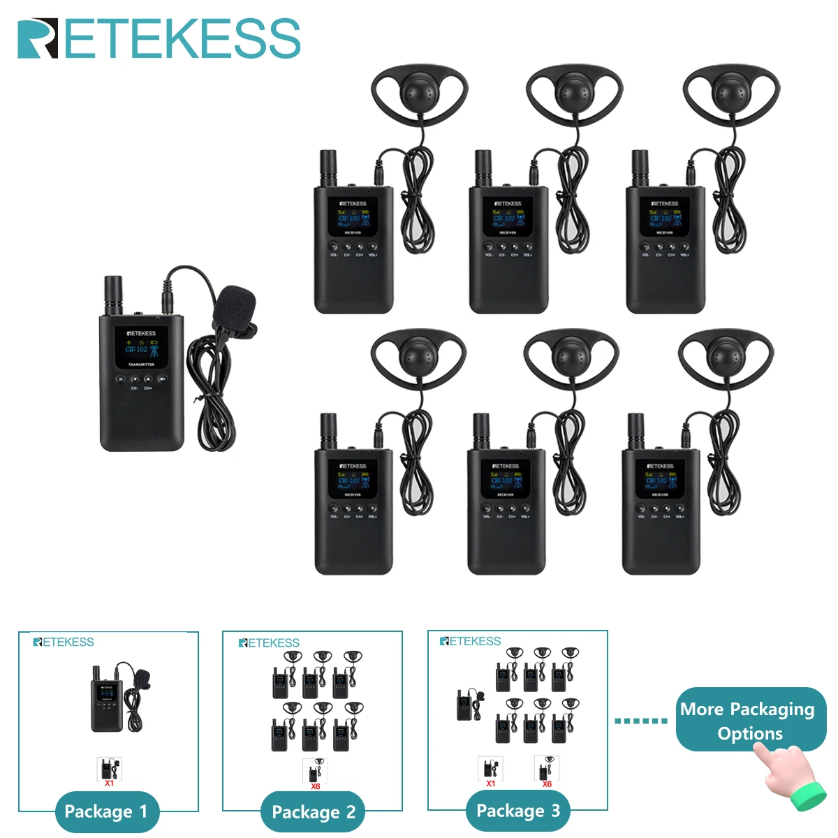 retekess-tt125-tour-guide-system-wireless-audio-system-24ghz-radio-guide-transmitter-receiver-for-excursion-translation-factory