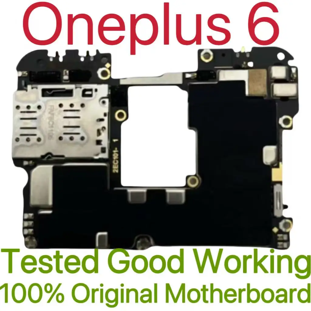 Placa base Original desbloqueada versión Global para Oneplus 6, buen trabajo, placa de circuito completamente probada, placa lógica principal para Oneplus 6