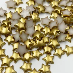 50pcs 12 mm Gold Star Flatbacks Cabochons Embellishments DIY Crafts Decorations Scrapbook Christmas Cardmaking