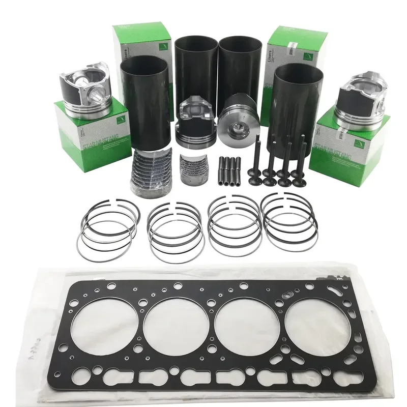 V3300 Cylinder Liner Piston Kit Ring Bearing Valve Seat Guide Gasket Kit 1C115-2110 1C050-21110 1C020-21050 for Kubota