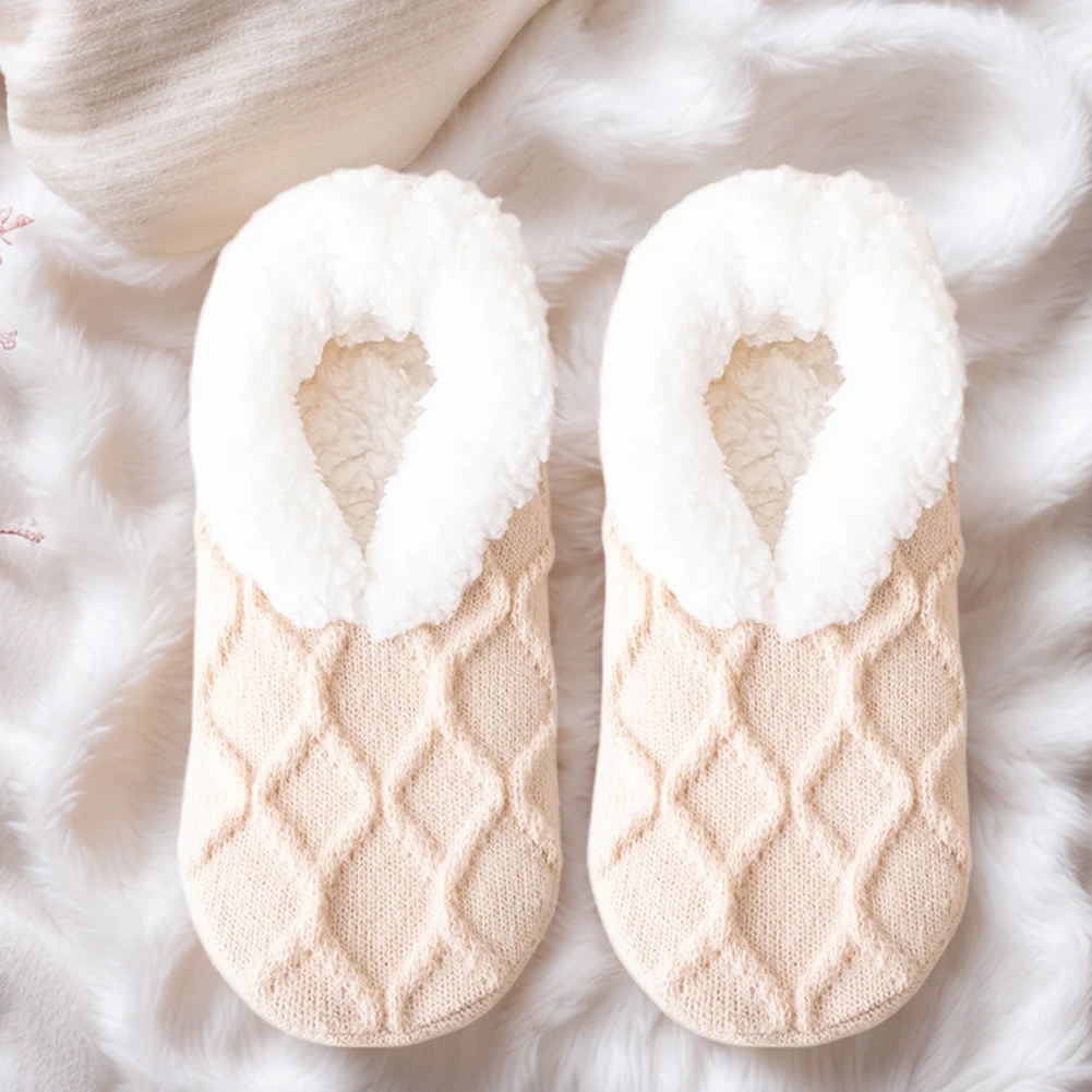 Winter Indoor Home Slippers Socks Non Slip Bedroom Sleeping Sock Warm Thermal Slipper Socks for Women