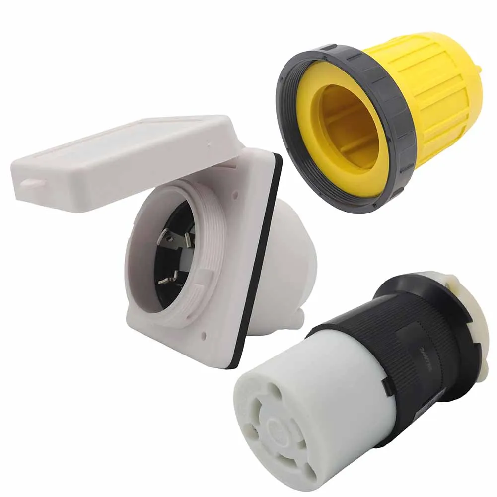 for Outdoor Power Connection 320*220*100 Mm 30 Amp Inlet for Outdoor Power for access Nylon Flame-retardant Material
