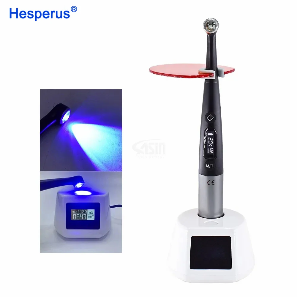 Wireless 1 Second Curing Light Dent  ist Cordless LED Lamp 3000 mw/cm2 with caries detector Light meter tester