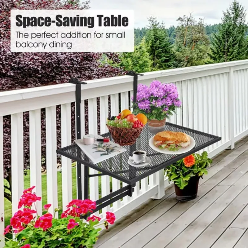 5 Level Height Adjustable Folding Table Suitable For Railings & Daily Use
