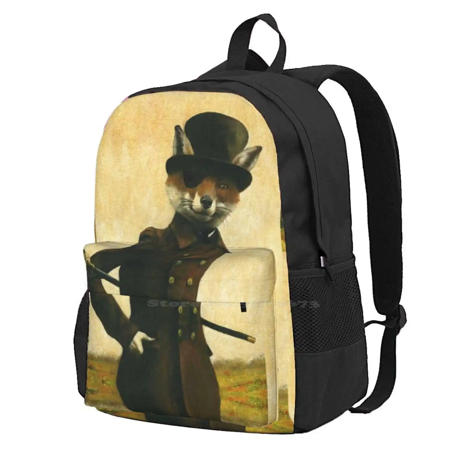 Sly Fox School Bags For Teenage Girls Laptop Travel Bags Sly Anthropomorphic Top Hat Mr Fox Fox Mictomart Dapper Fox Villain