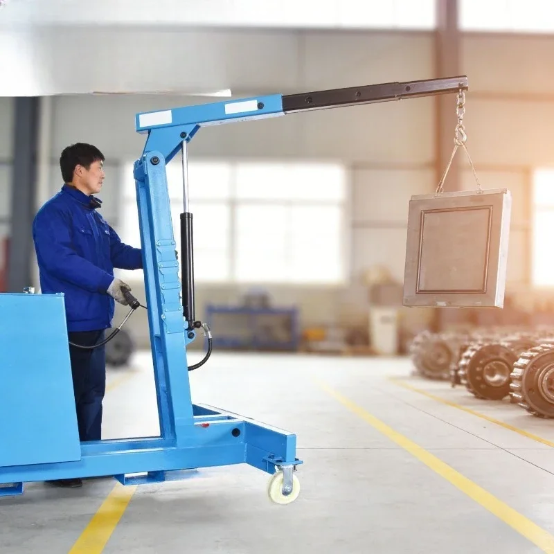 Balanced mobile small crane 150-550kg counterbalanced semi-electric single-arm crane die electric crane